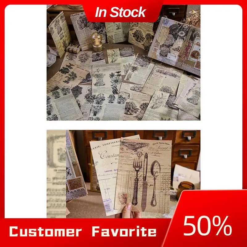 AT03 Top Retro Handbook Material Book DIY Base Material Package Retro Inspiration Series Retro Handbook Decorative Backing Paper