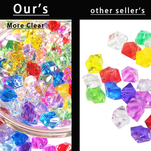 Imagen 2 del producto Piezas de juego de ajedrez de piedra Irregular, cristal acrílico, diamante, peón, accesorios para juegos de mesa, 10 colores, 50 piezas, 14x11mm