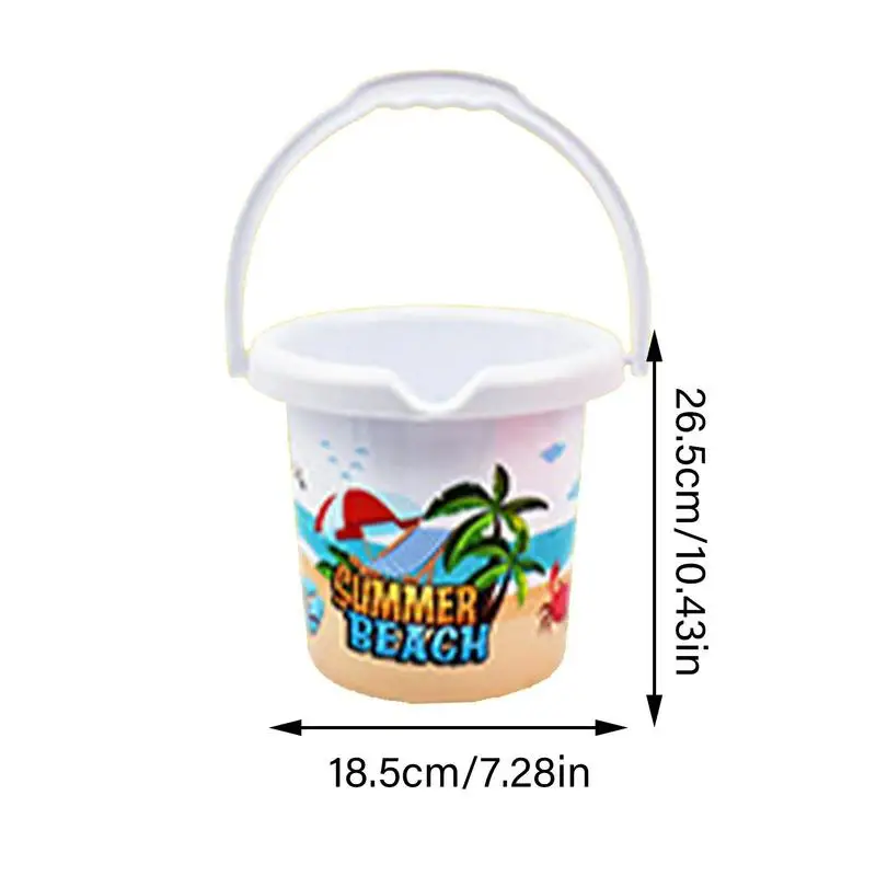 Beach Sand Playset Toddler Travel Size Beach Kit Fun Rake Shovel Complete Sandbox Toys Sand Bucket For Boys Girls Summer Games