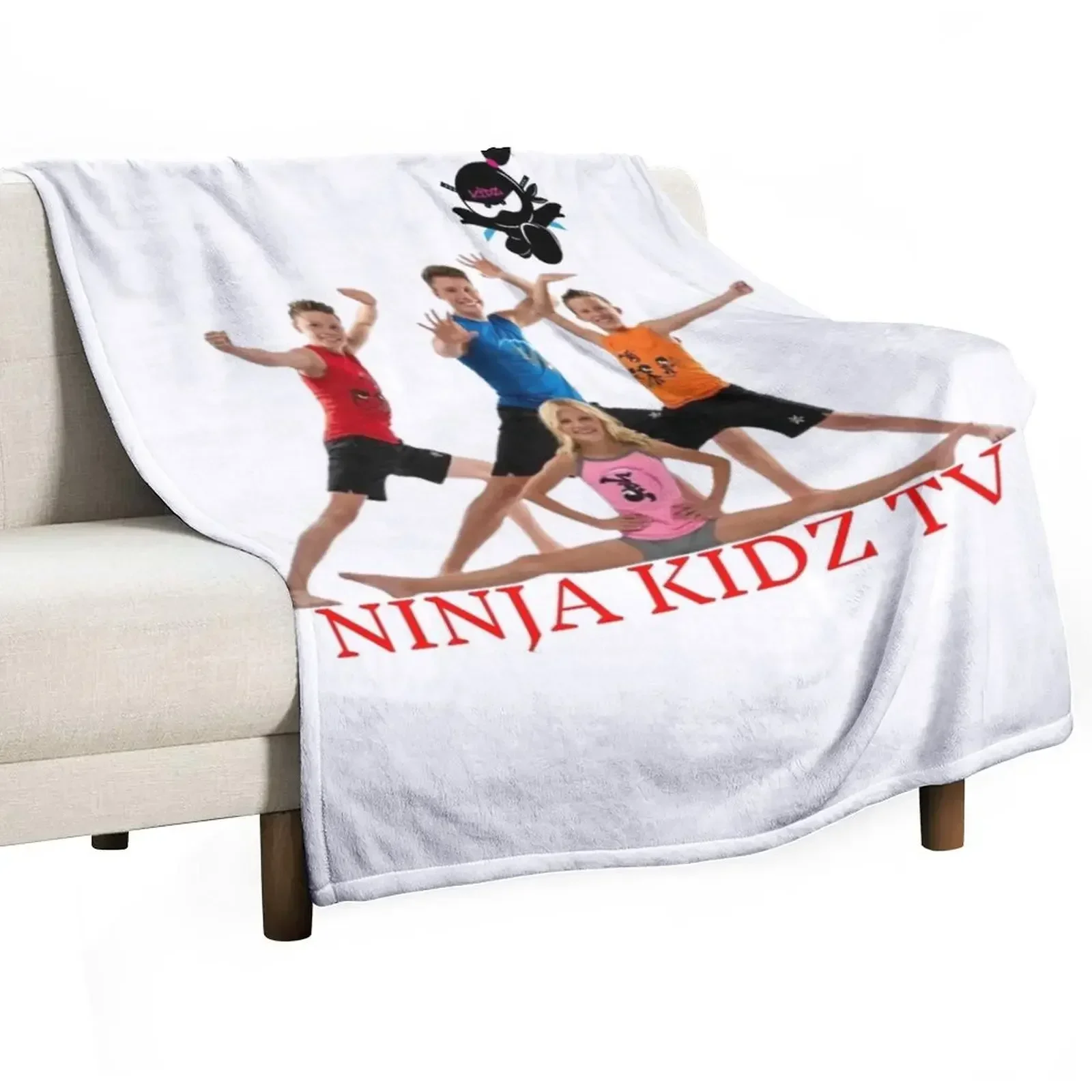 Greeting cards and kids t-shirts of ninja kidz tv Throw Blanket Soft Plush Plaid Flannels Bed Blankets