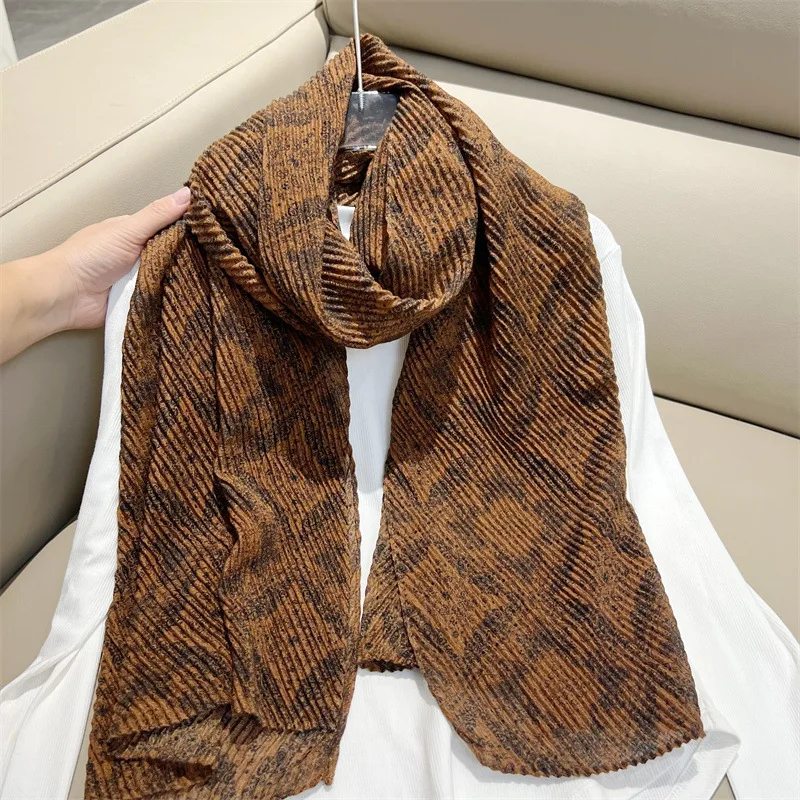 Women Luxury Brand Viscose Scarf Sexy Leopard Floral Cotton Shawl Autumn Cool Wrap Pashminas Stole Muslim Hijab Pareo