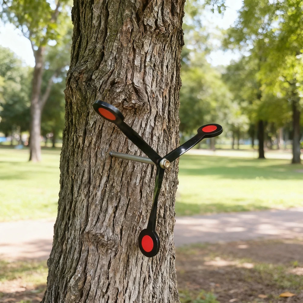 3mm/5mm Duas opções de espessura disponíveis, portátil e fácil de transportar Alvo catavento de três lâminas para prática de tiro e entrada