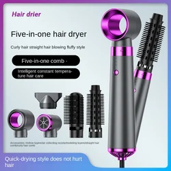 Negativo Ion cabelo secador, secador profissional, Home Hot Air Comb, Straight Curly Hair Styling, modelador de cabelo, 3 em 1