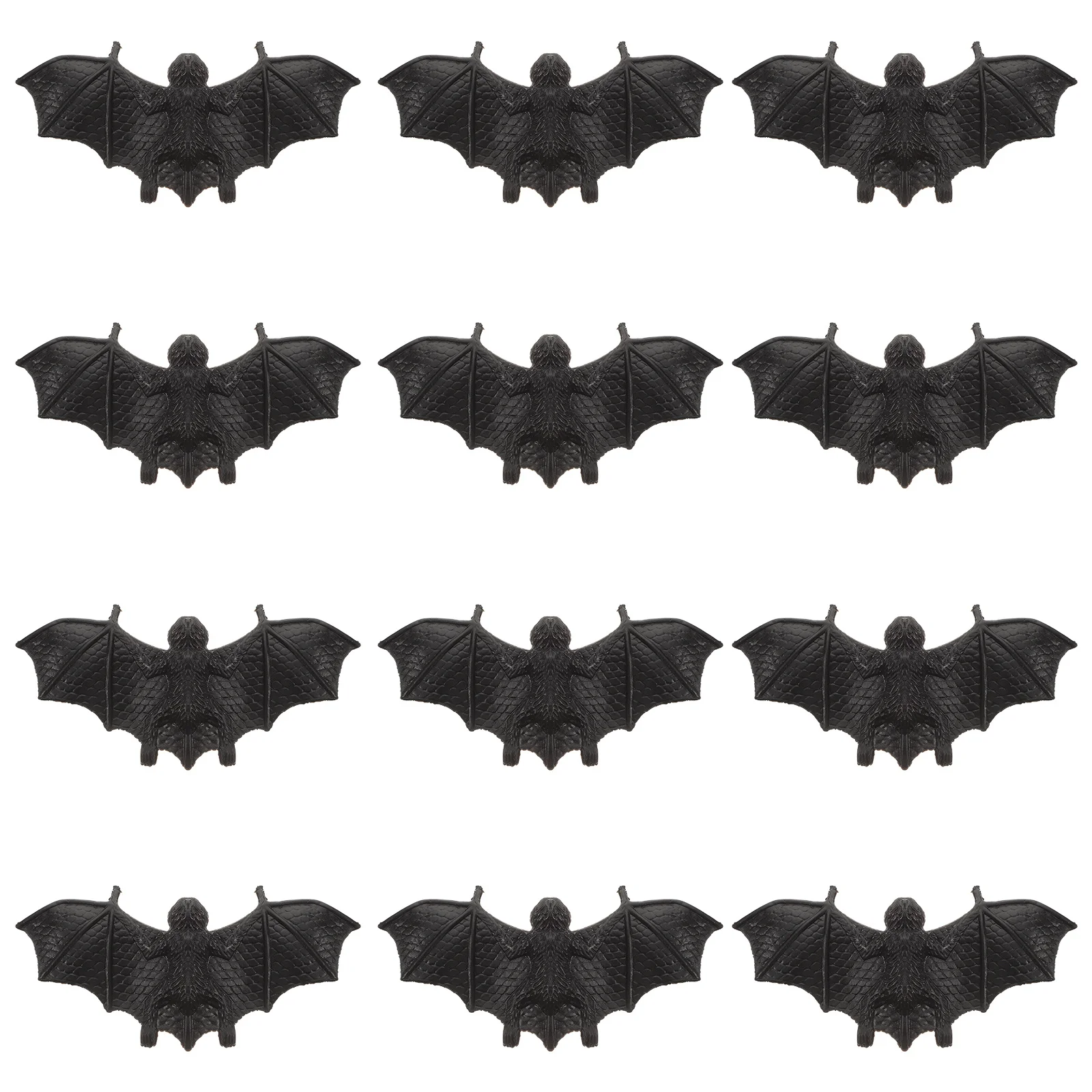 12Pcs Simulation Bat Hanging Pendant Halloween Decor Set Realistic Spooky Party Decoration Halloween Decor Set