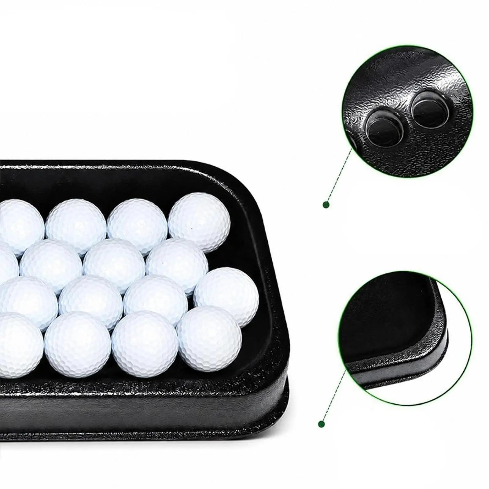 Golf Ball Container Storage Tray Heavy Duty Impact Resistant for Golf Practice Net and Hitting Mats
