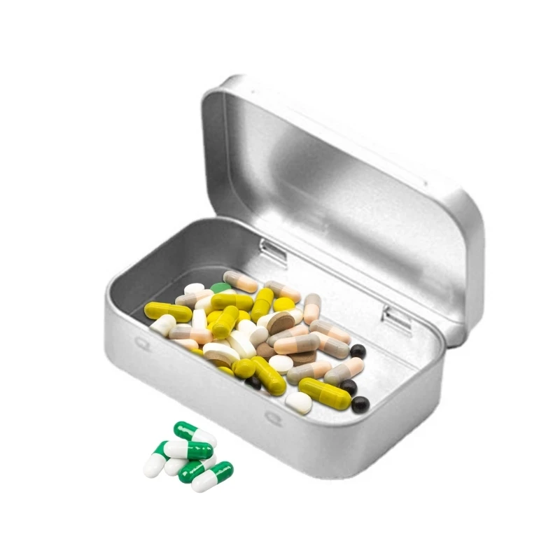 Bản Lề Toàn Hộp Đựng Có Nắp Hình Chữ Nhật Trống Hộp Bảo Quản Trang Sức Và Bông Thiết Thực Thiếc Dropshipping