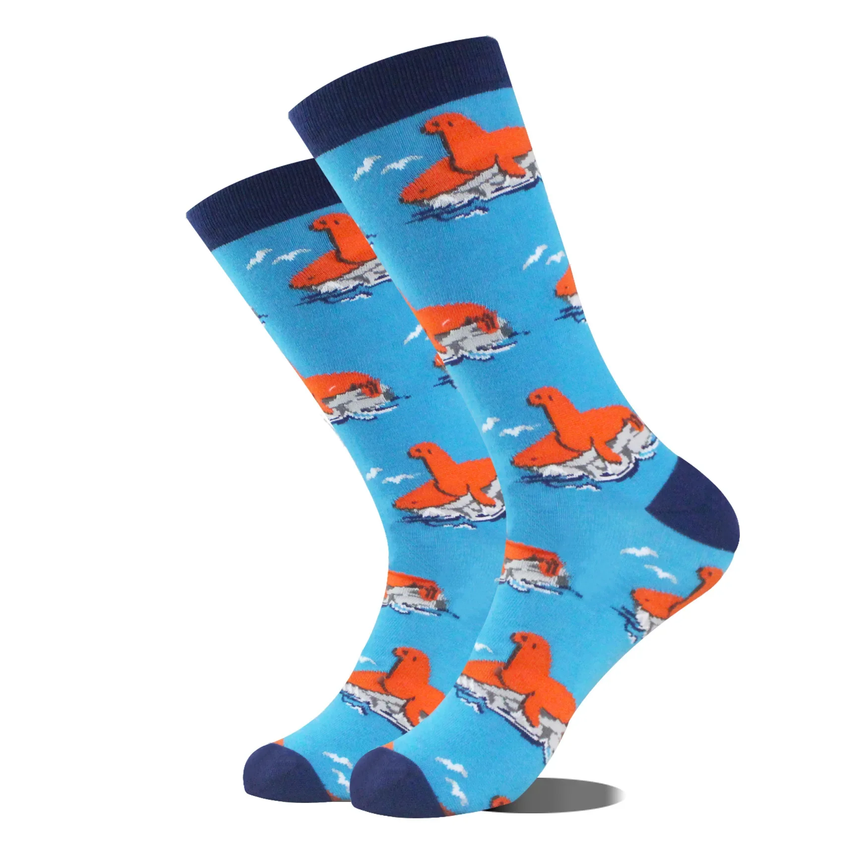 1 paar dierennieuwigheid sokken met buitenaardse dinosaurus mopshond panda flamingo cactus en skateboard print voor mannen vrouwen unisex EU 37-44