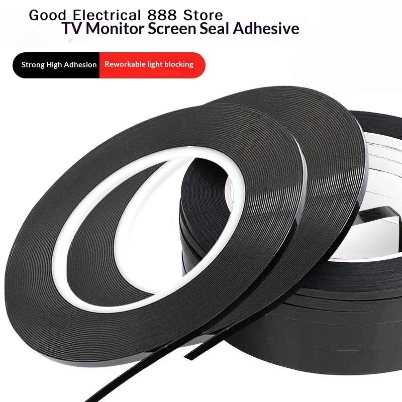 【G】LCD LED TV Screen Matrix Display Panel Repair Tape For Frameless TVs Double Sided Adhesive Foam Black Sticky Tape 3/4/5mm
