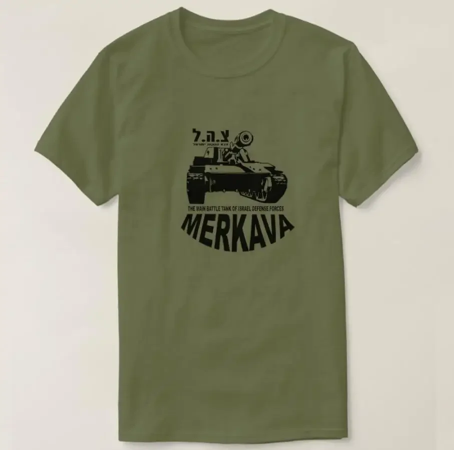 Idf Israel Defense Forces Tank Merkava Army Men T-Shirt Short Sleeve Casual Cotton O-Neck Summer Shirts
