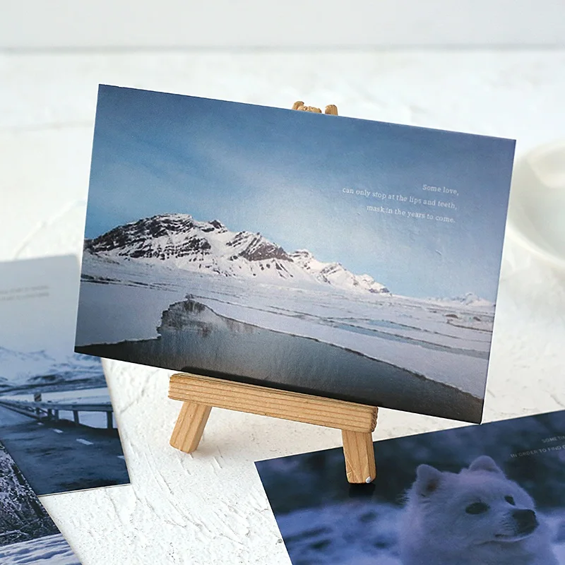 30PCS Sea Dream Postcards Set - Creative Beautiful Scenery Ocean Snow Mountain Greeting Cards Message Card Stationery