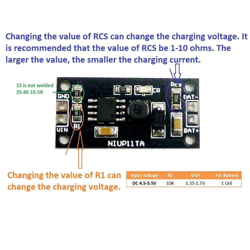 1 Cell 1.2V NiMH NiCd Battery Dedicated Charger Charging Module Board