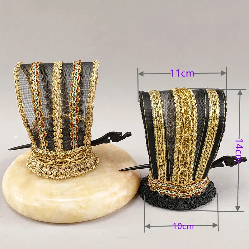จักรพรรดิ Headpiece มงกุฎเสาจีนโบราณสไตล์ Kungfu Headdress ดาบ Headwear สําหรับชายทีวีภาพยนตร์ Play