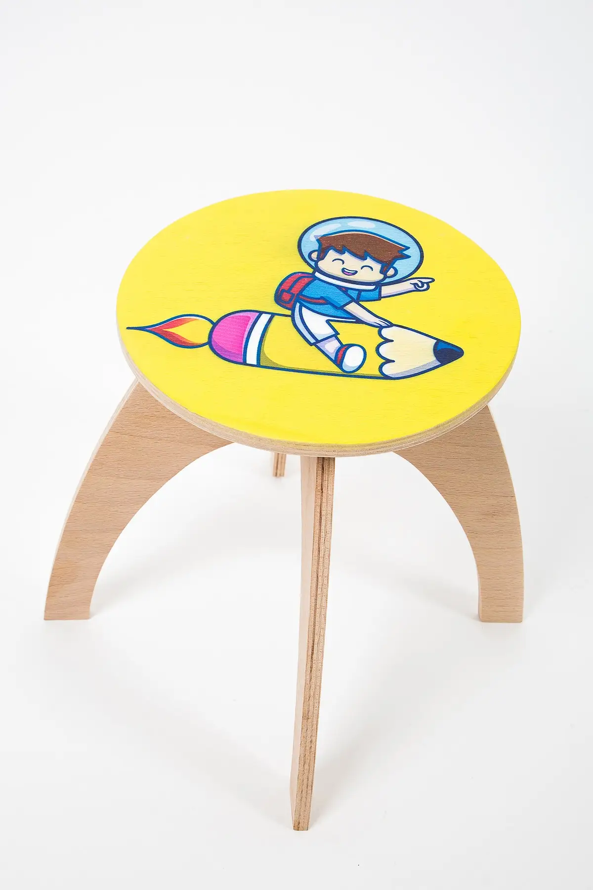 Wood Pen Child Round Stool