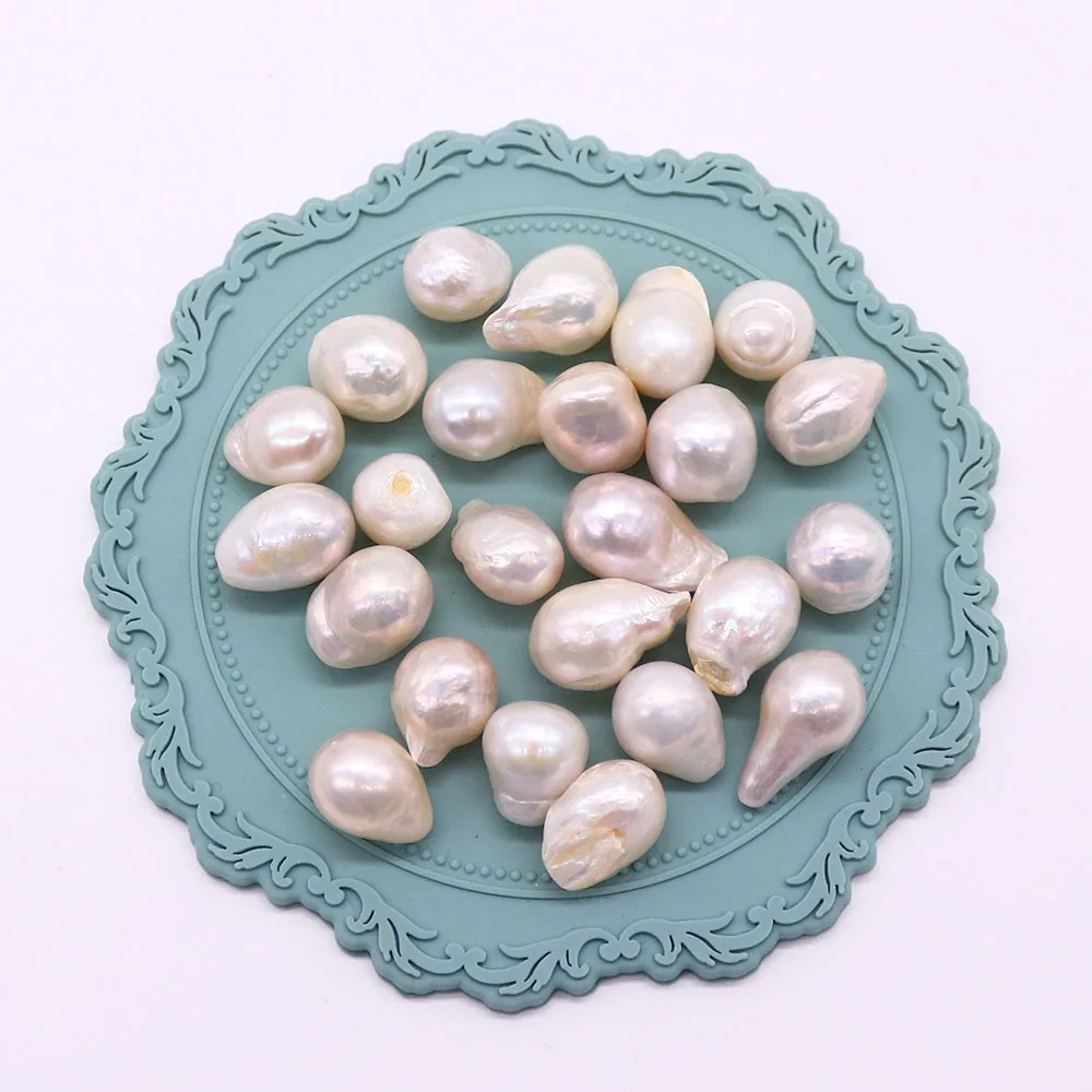 

Natural Edison Pearl Irregular Tail Shape Beads Nonporous Freshwater Pearl Loose Bead Accessory 5 Pcs DIY Making Woman Gift