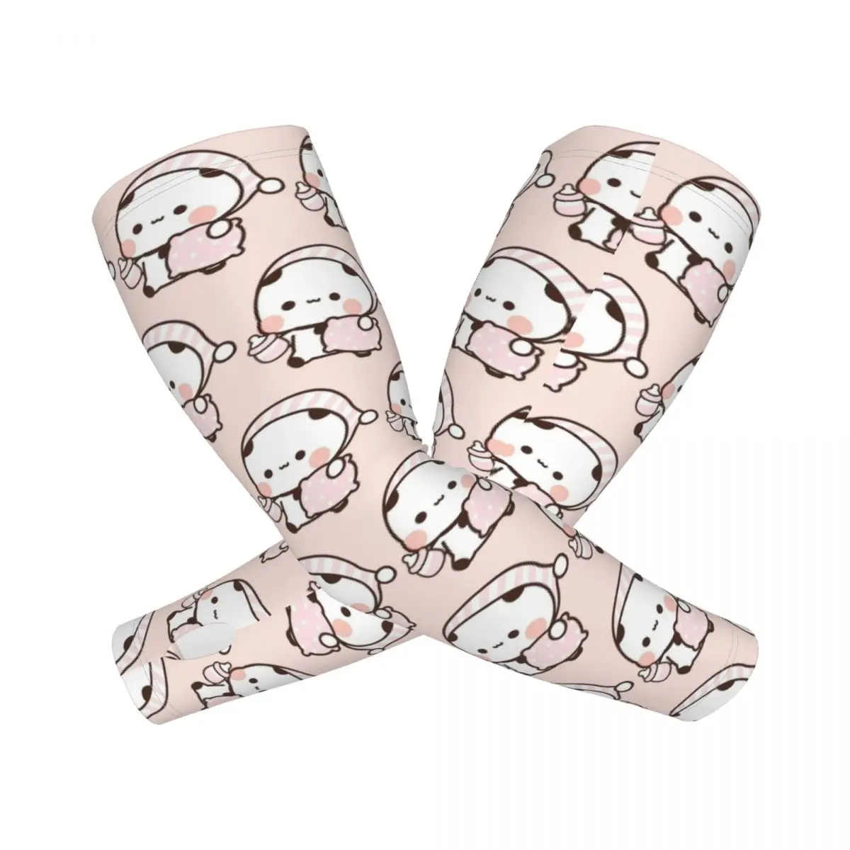 

Bubu Dudu Going To Sleep Panda And Bear Открытые нарукавники Защитный чехол от солнца и ультрафиолета Летние ледяные шелковые велосипедные татуировки на рукавах