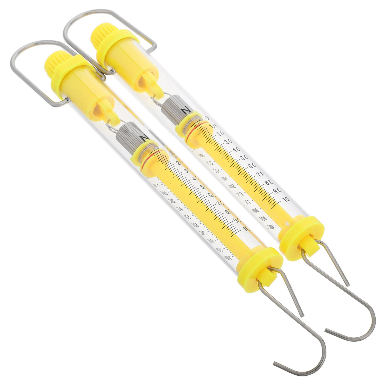 

2pcs Tubular Spring Scale Capacity Physics Teaching Tool Portable Force Meter Science Classroom Mechanics Apparatus Push