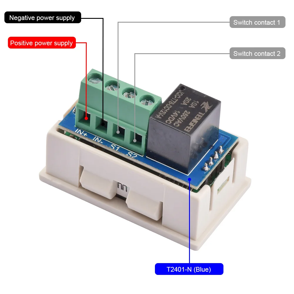 AC 220V DC 12V Digital Time Delay Relay LED Display Cycle Timer Control Switch Adjustable Timing Relay Time Delay Switch