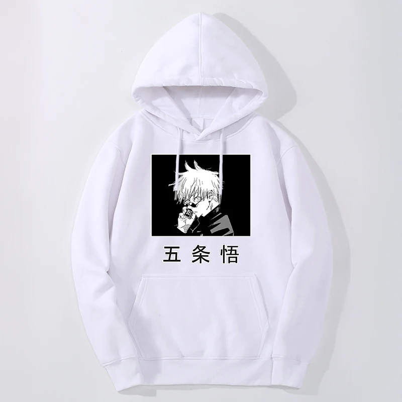 

Jujutsu Kaisen Hooded Sweatshirts Mens Gojo Satoru Japan Anime Graphic Hoodies Fashion New Long Sleeve Sudaderas Con Capucha