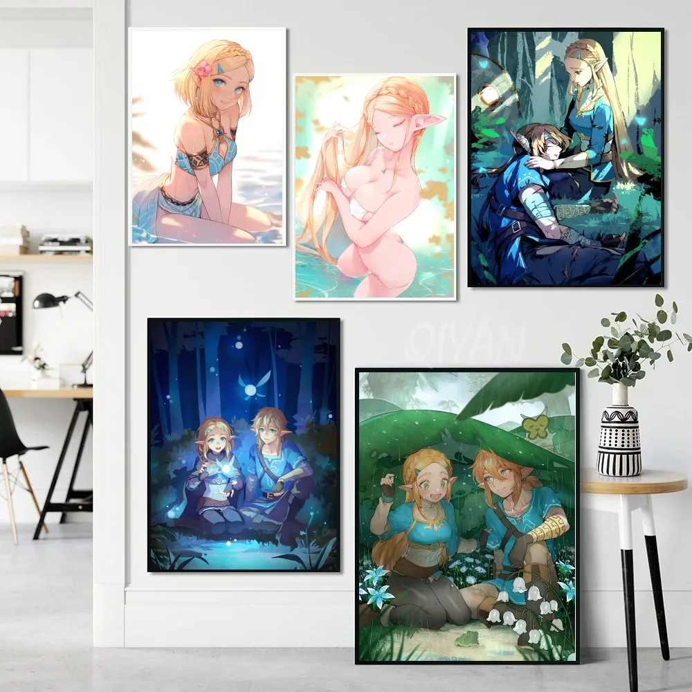 Hot Game Poster Paper Print Home Living Room Bedroom Entrance Bar The Legend Of Zeldas Restaurant Cafe Art Painting Decoration