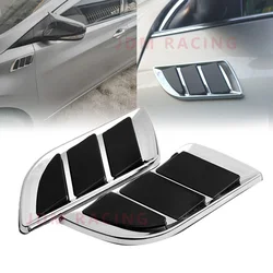 2Pcs Universal ABS plastic Car Decorative Cell Air Flow Intake Hood Scoop Bonnet Vent Cover Stickers Decoration Car hood vent co