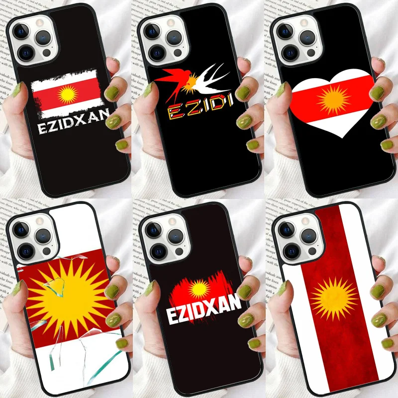 Yazidi Flag Ezidxan Phone Case For iPhone 16 15 14 plus XR XS 11 12 13 Pro max Soft Bumper Shell Cover coque