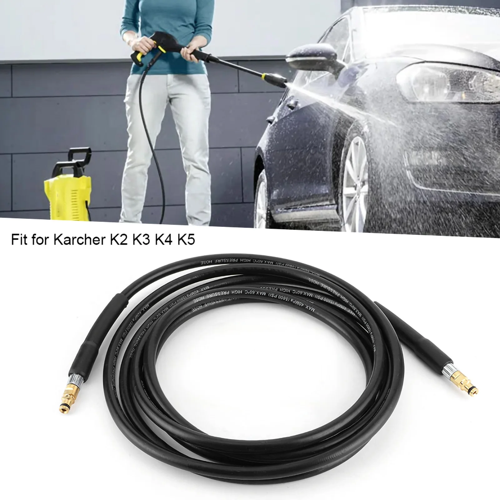 1Pc 6m/8m/10m Rubber High Pressure Washer Sewer Drain Hose Cleaning Nozzle Hose Pipe Cleaner Kit for Karcher K2 K3 K4 K5