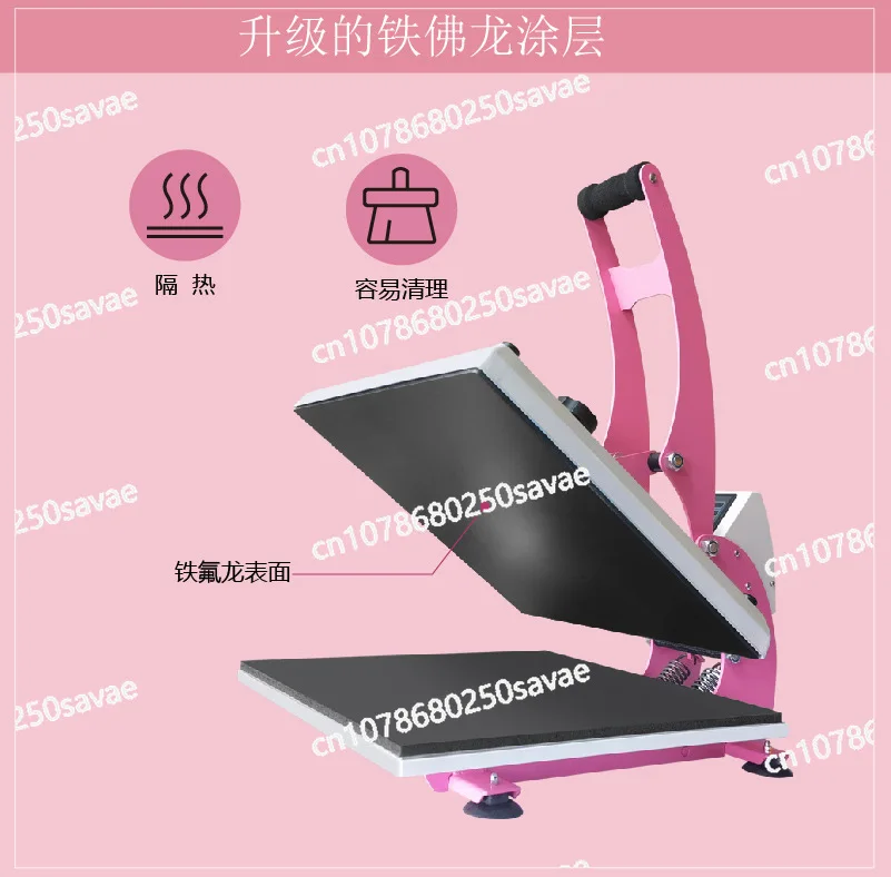 Hand Pressing Heat Press Machine, T-Shirt, Garment, Manual, Transfer Equipment, 38x38