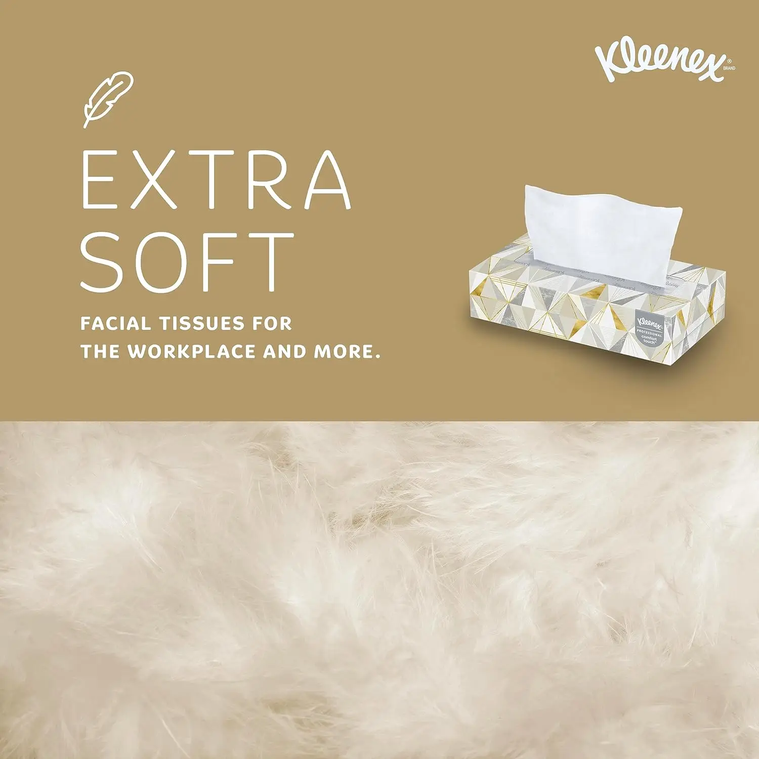 Kleenex ®   Профессиональные салфетки для лица, оптом (21606), 2-слойные, белые, плоские салфетки для лица для бизнеса (125 салфеток/коробка, 48 коробок