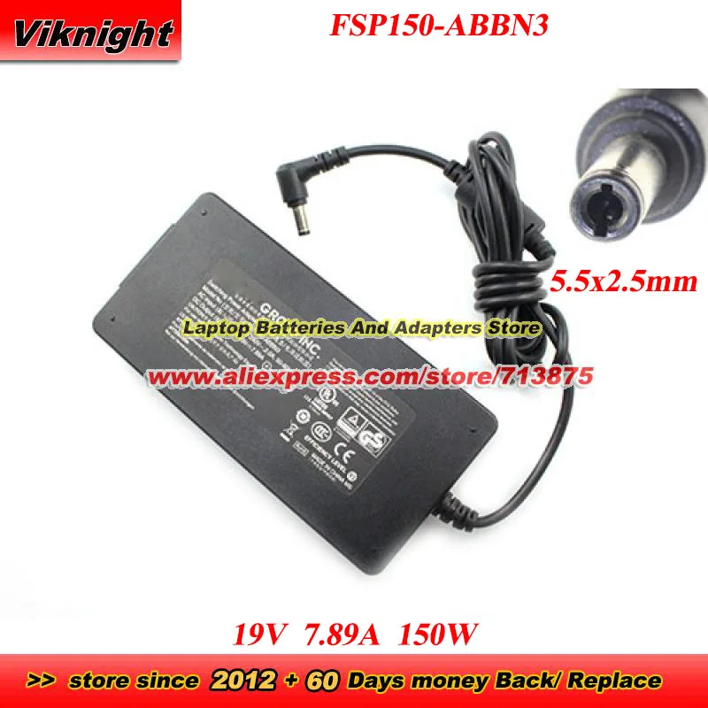 Genuine FSP150-ABBN3 AC Adapter 19V 7.89A 150W 5.5x2.5mm for CYBERPOWER TRACER III II-MK NFSV1511 F117-F2K FSP150-ABBN2 N552VX