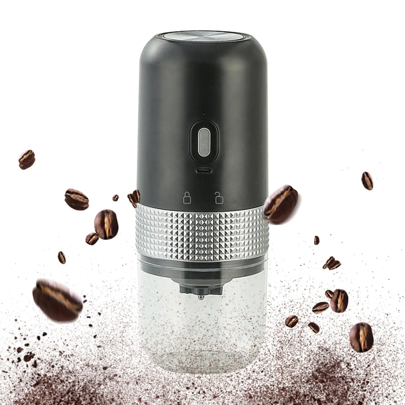 Penggiling kopi elektrik, penggiling duri mudah dibawa dengan mudah digunakan dan dibersihkan untuk rumah dan Dapur, penggiling biji kopi