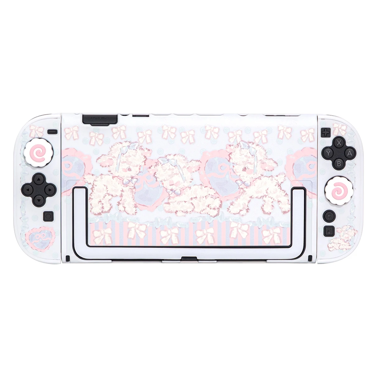 

Белый милый защитный чехол, совместимый с Switch 2 - NS2 (2025), съемный твердый корпус, Лолита Ягненка, Мечта в кружеве и лентах