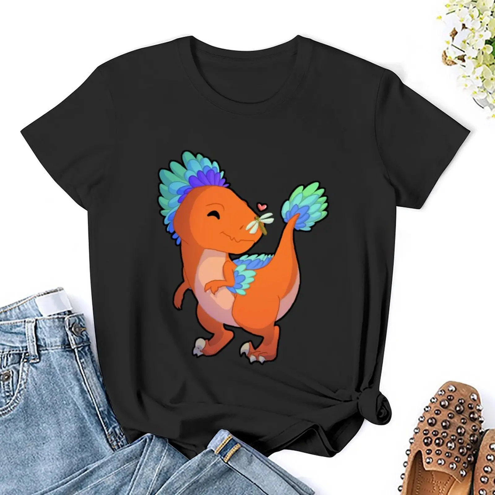 Prehistoric Pals T-Shirt lady clothes female Women's cotton t-shirt