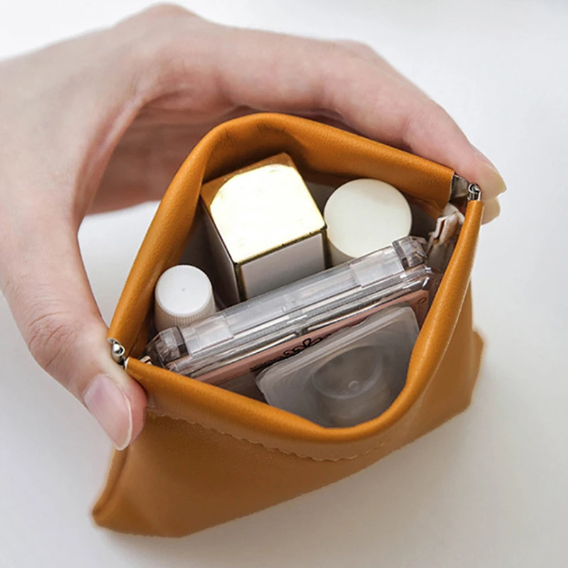PU Leather Change Purse Men Women Mini Coin Purse Card Holde