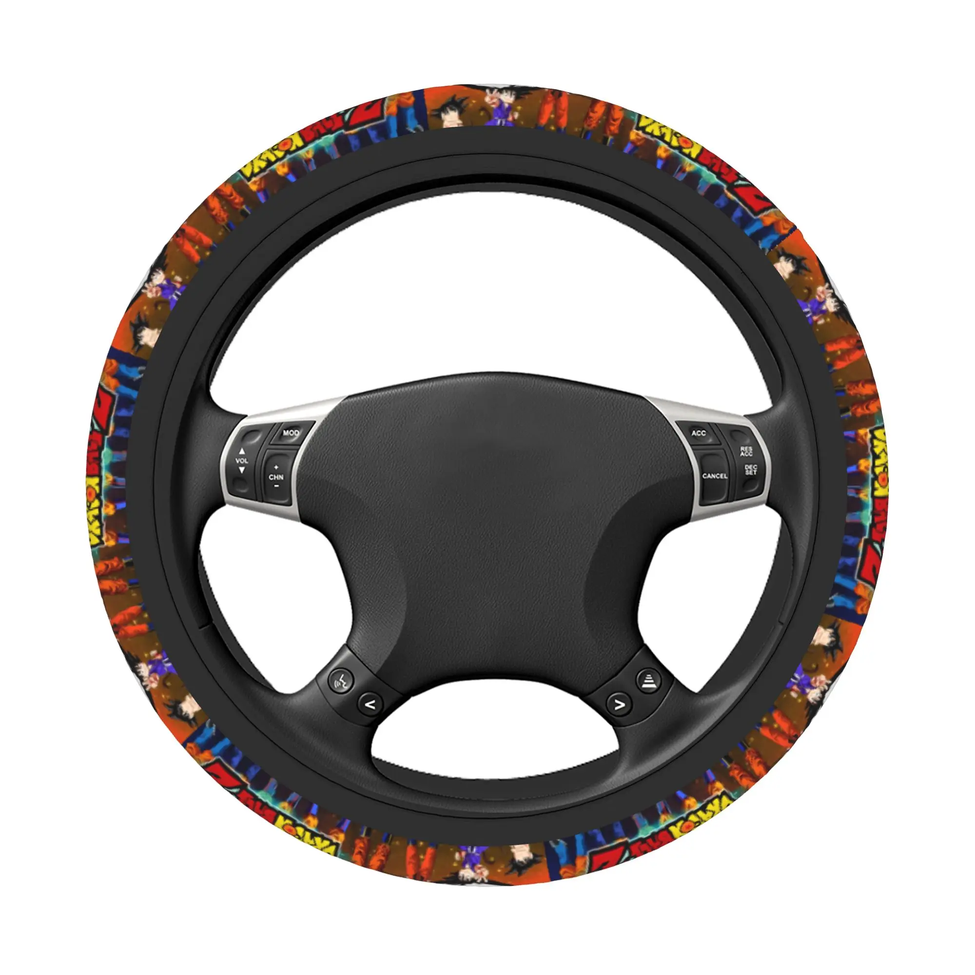 Dragon Ball Z Car Steering Wheel Cover 38cm Anti-slip Cartoon Auto Steering Wheel Protector Colorful Car-styling Car Accessories - view 2