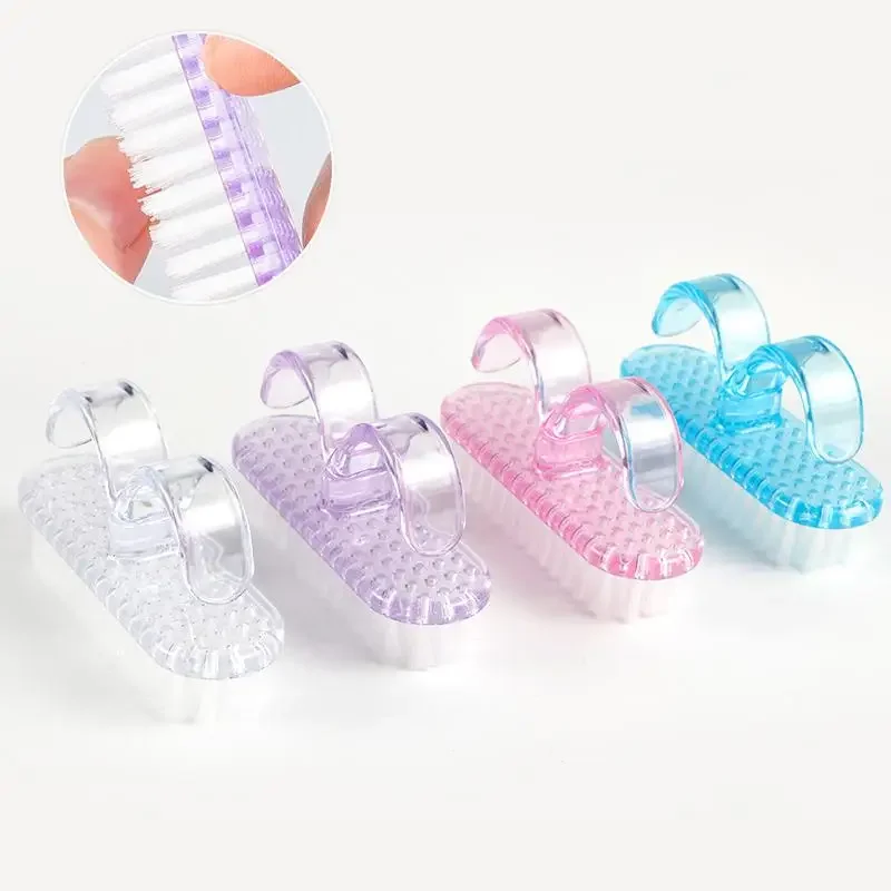 Nagel Reinigung Pinsel Nail art Kunststoff Weiche Entfernen Staub Reinigung Finger Pflege UV Gel Maniküre Pediküre Werkzeug Make-Up Pinsel Schrubben