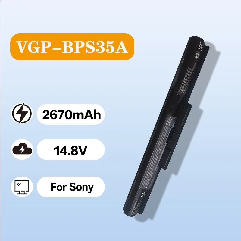 

Laptop Battery VGP - BPS35A for Sony VAIO Fit 14E/15E/SVF143A1 14.8V 2670mAh Replacement Battery