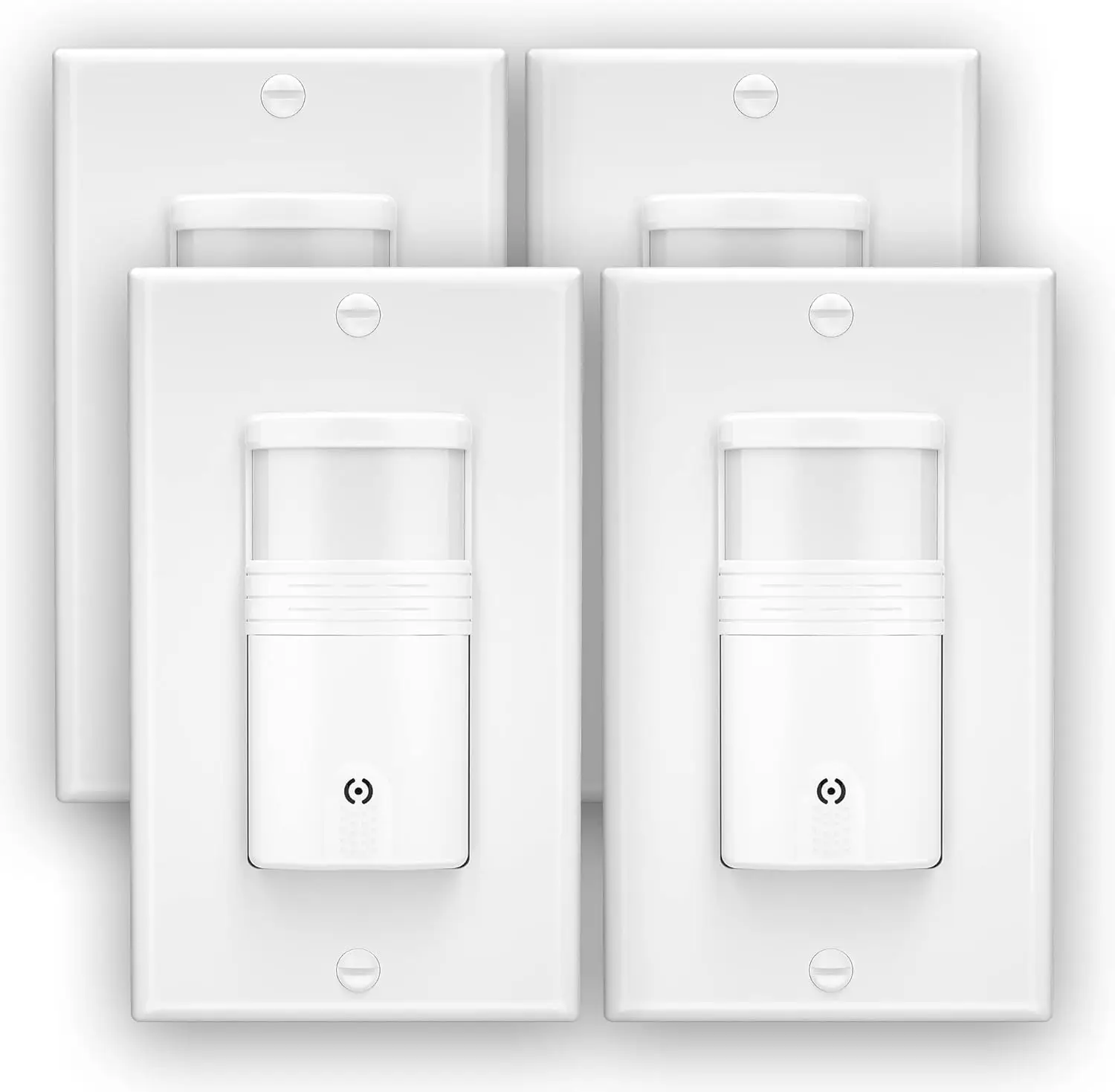 3-way motion sensor light switch (non-unipolar), neutral line required, indoor wall occupancy sensor with wall panel