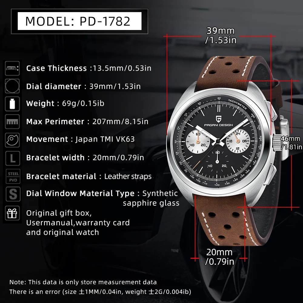 2026 New PAGANI DESIGN Quartz Panda Dial Watch Sapphire Luminous Waterproof Men Watch All Steel Japan Movt Luxury Chronograph view 6