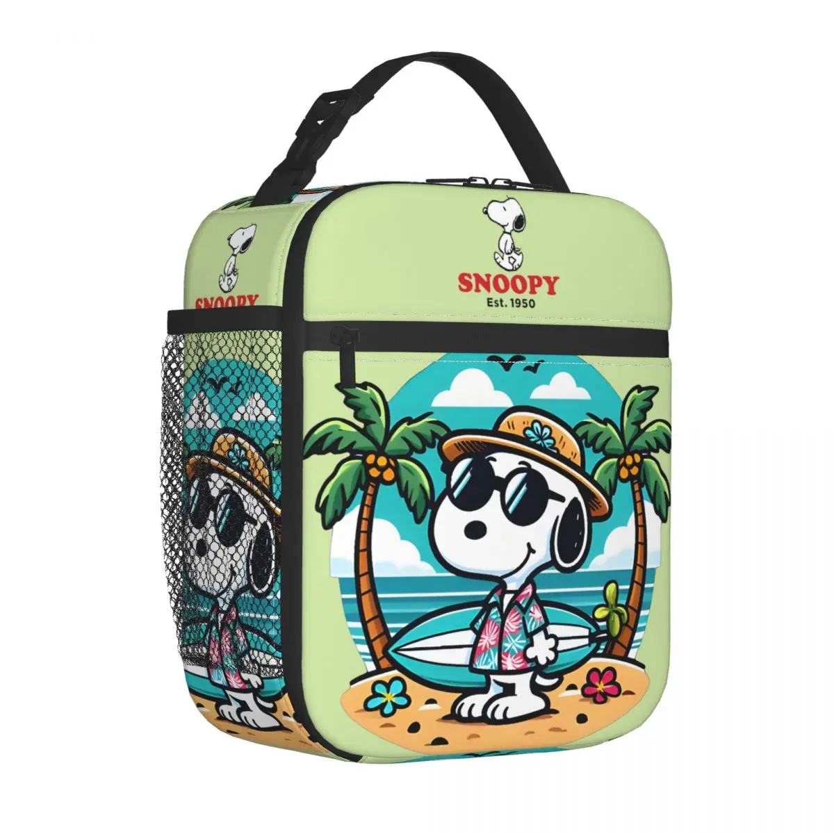 Snoopy Collection Storage Bag Peanuts Snoopy Girl Boy｠ Portable For Work Lunch Food Box Zipper Closure