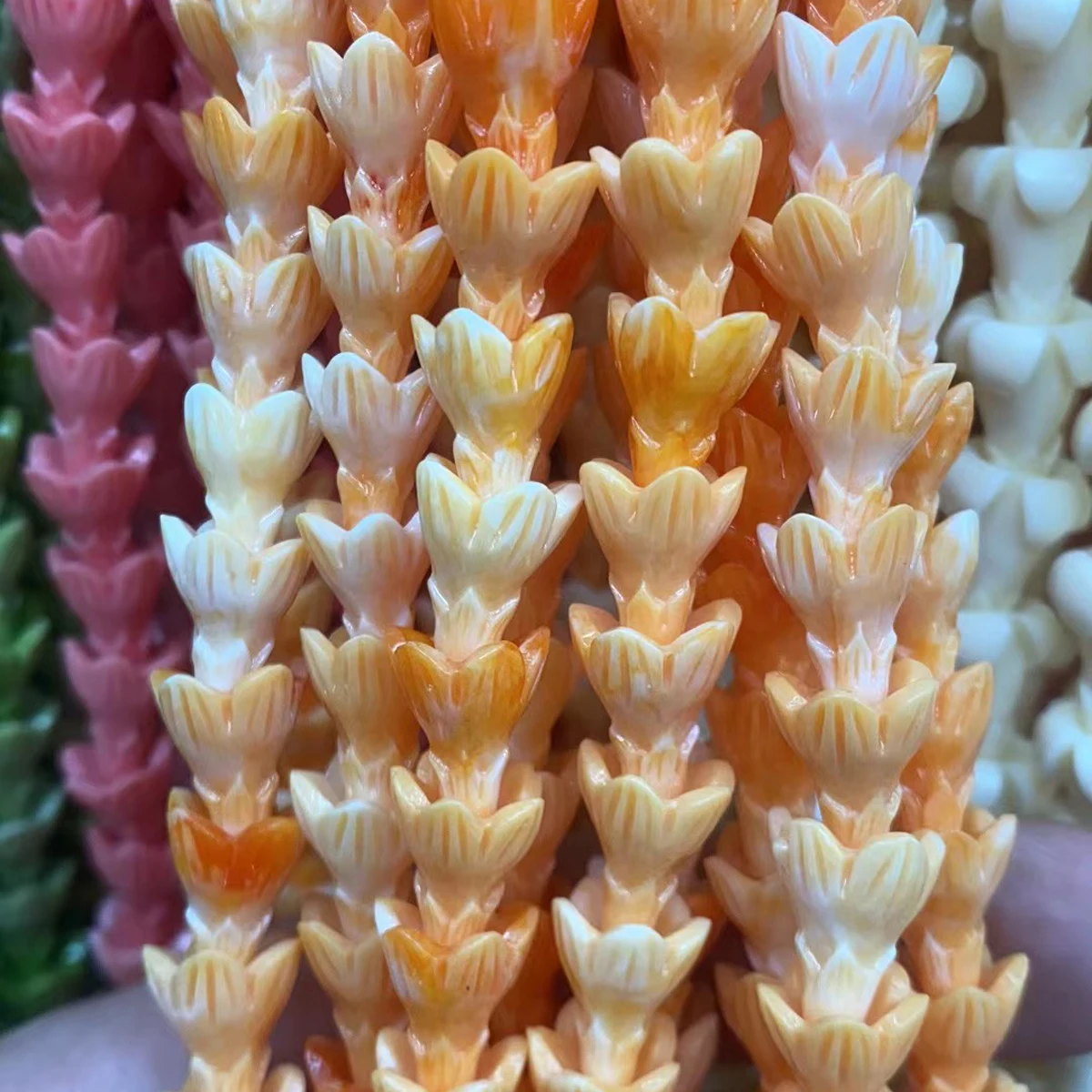 40Pcs/Strand Shell Beads Made Of Shell Powder Petunia Beads 10x13mm For Jewelry Making DIY Necklace Earrings Accessory
