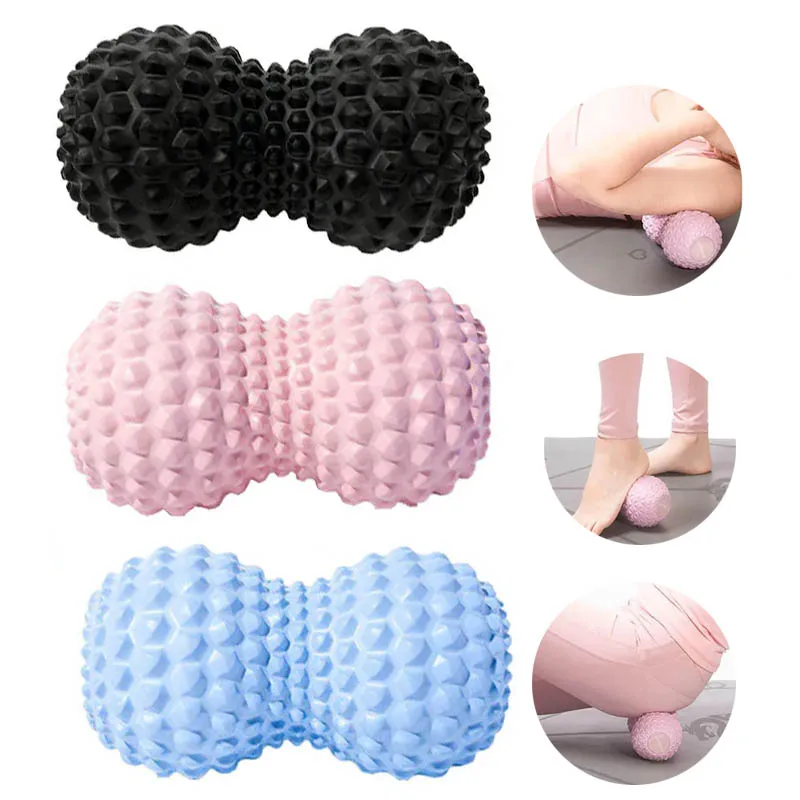 Peanut Fitness Massage Ball Double Lacrosse Massage Roller Ball For Arm Back Leg Deep Tissue Muscle Massage Yoga Workout