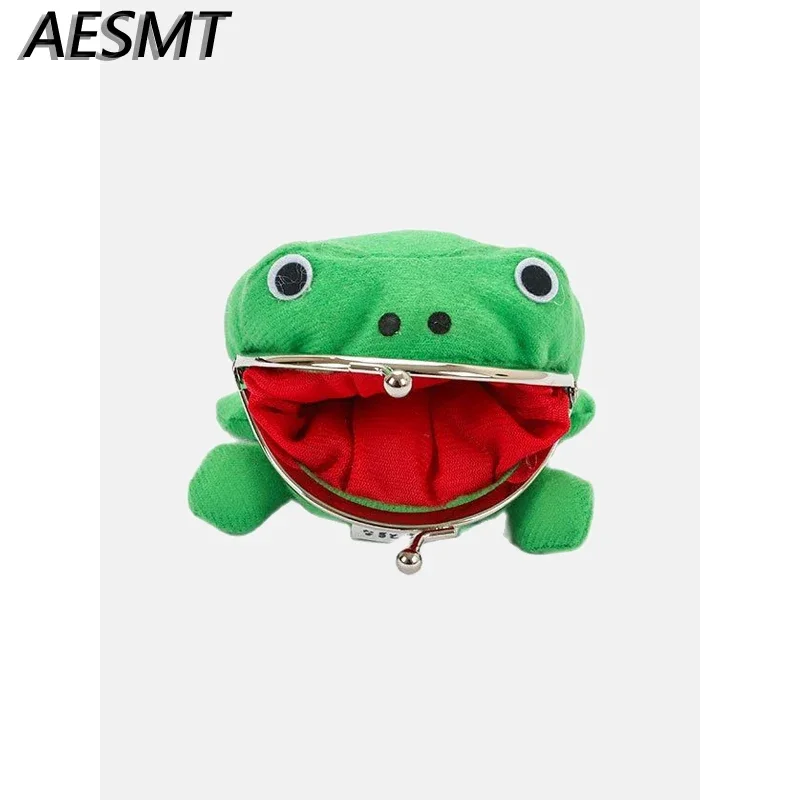 1PCS Anime Cartoon Frog Coin Purses Manga Flannel Wallet Pouch Cheap Cute Purse Coin Holder Kids Gift Party Cosplay Props