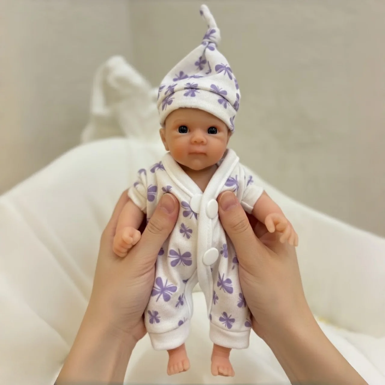 AnjoDoll 8 بوصة/20 سنتيمتر سيليكون بيتي تولد من جديد دمية ، نابض بالحياة رسمت الجلد ، دمية الوليد قابل للغسل ، لعبة تحصيل هدية للأطفال #2