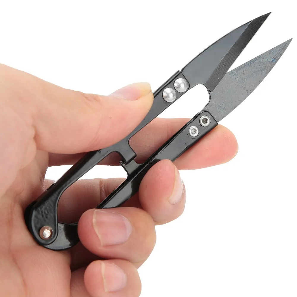 12Pcs Portable High Carbon Steel Thread Cutter Scissors Mini Small Snips Yarn Snips Clippers U Shaped Scissors For Gardening