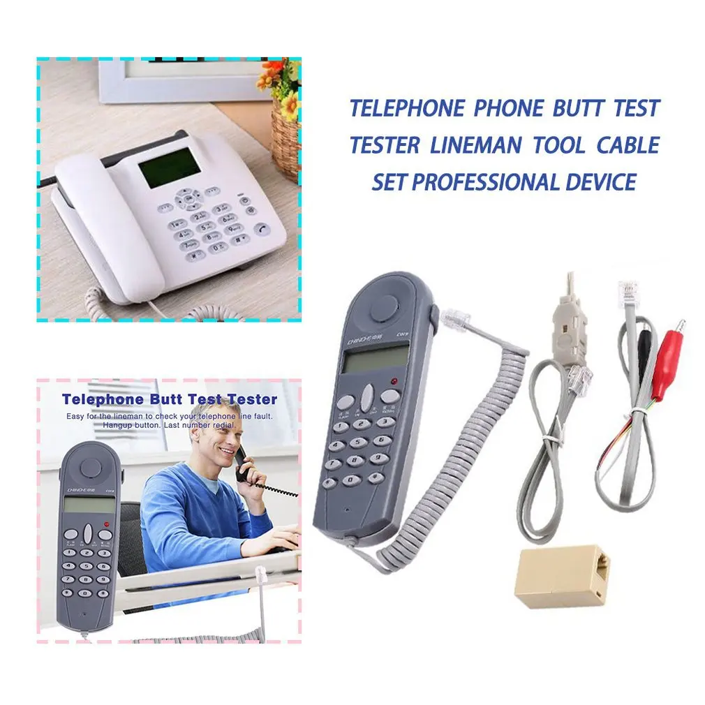 1 مجموعة الهاتف الهاتف بعقب اختبار اختبار لينيمان أداة شبكة كابل مجموعة جهاز المهنية C019 تحقق ل خط الهاتف خطأ