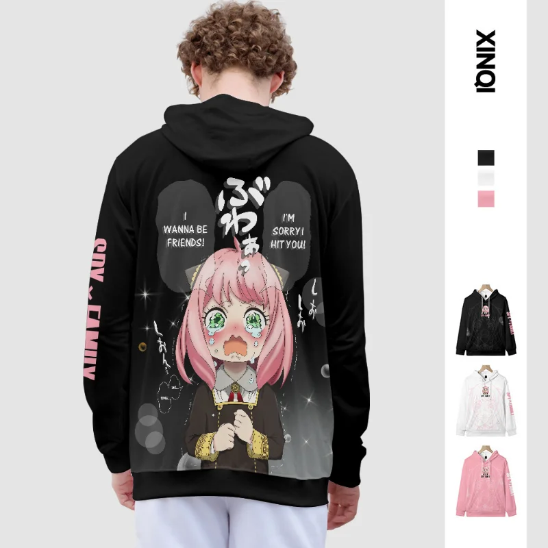 

Spy X Family Anya Forger Cosplay 3D Hoodies Anime Harajuku Sweatshirt Men Women Pullovers Boys Girls Cartoon Kpop Clothing Gifts