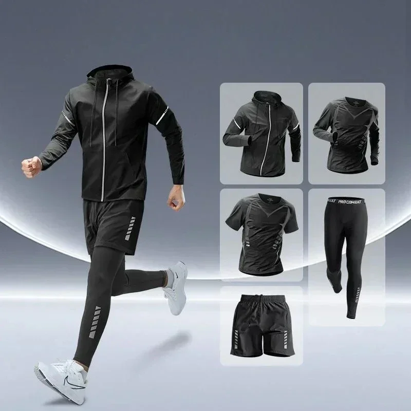 

Cycling suit, sports set, spring running quick-drying suit, complete set of long pants