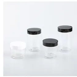 10X50/80g 100/150/200ml 2oz Clear Plastic Round Pet Jar With Screw  aluminum/plastic 56mm Cap for Cosmetic food Container,Bottle