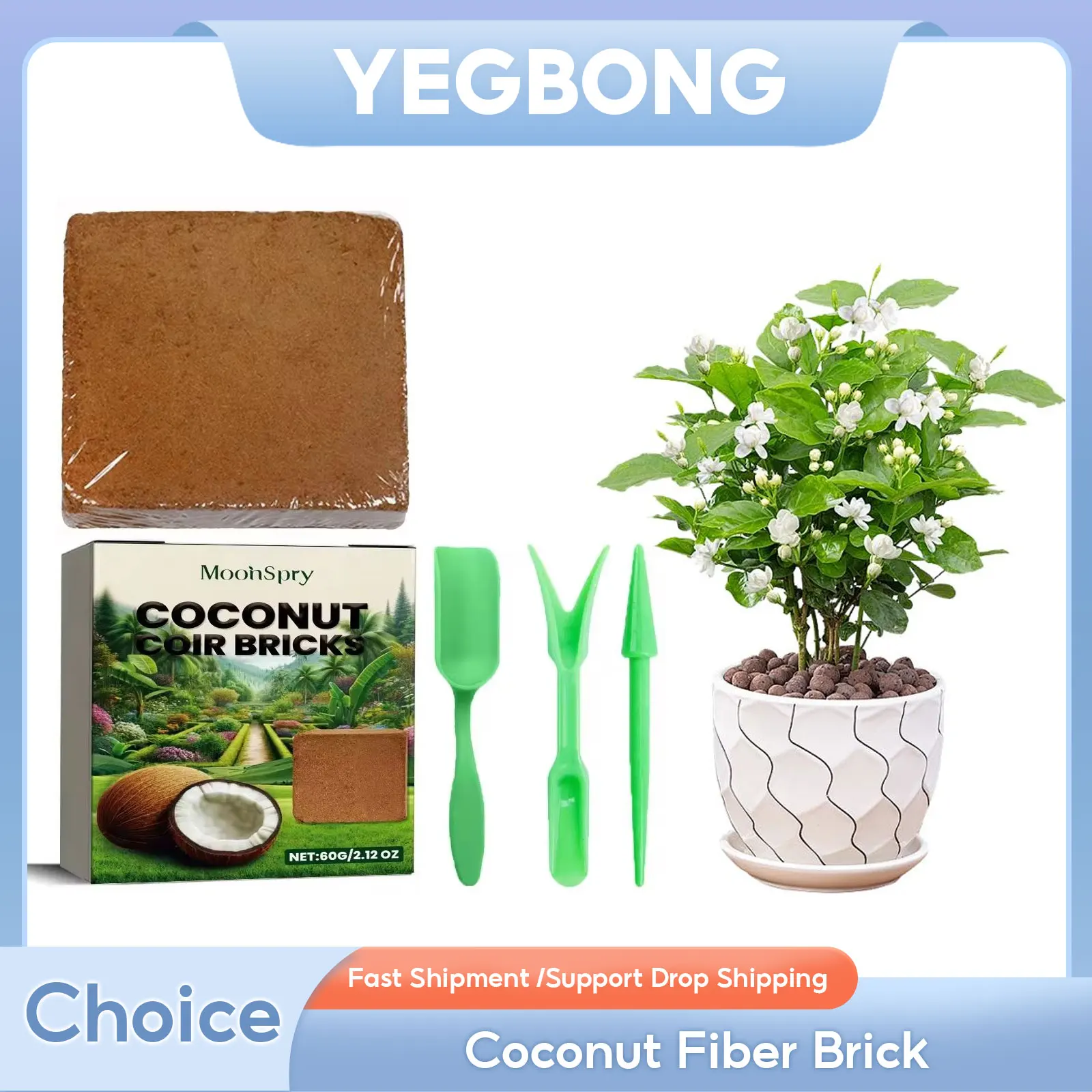 

Coconut Fiber Brick Plant Compressed Base Coconut Substrate Coir Pellet Soil Nutrient Organic Coco Coir Chip Coconut Shell Brick