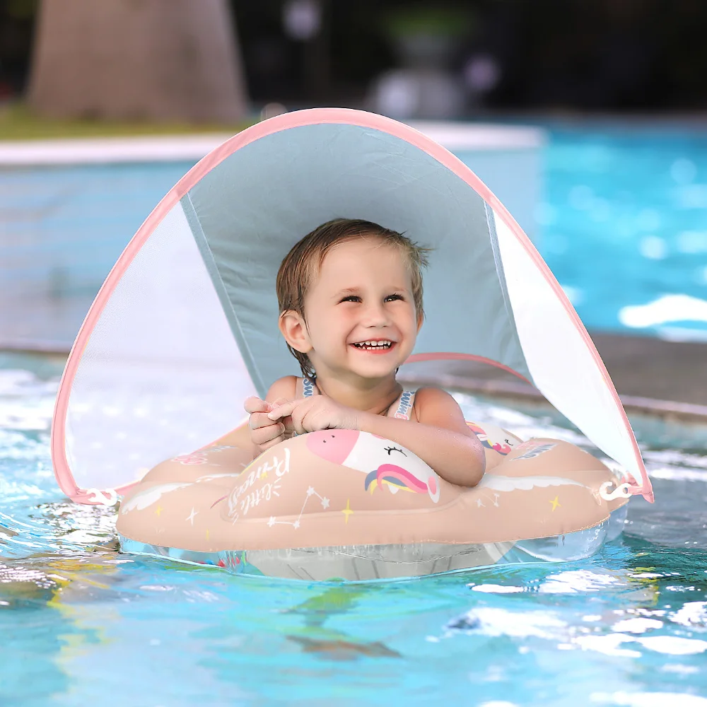 New Baby Swimming Float Ring Inflatable Infant Pink Floating For Summer Kids Swim Pool Accessories Circle Toddler Bathing